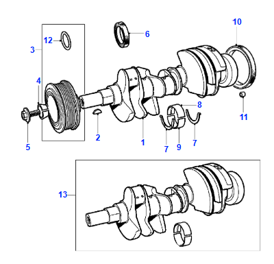 V8 Crankshaft Damper Bolt - NCA1451AA / AJ89909