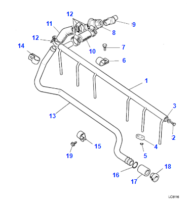 Air Injection Pipe Sealing O-Ring - C21058