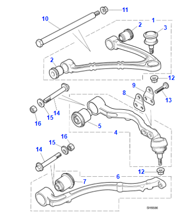 Front Lower Wishbone Bush - MNE1360BB