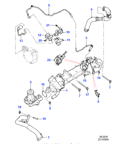 2.2L Turbo Diesel EGR Gasket - C2S52117