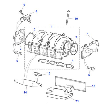 4.0L V8 Manifold to Induction Elbow Gasket - NCA3015BA