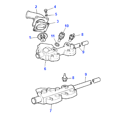 R/H V12 Thermostat Cover Gasket - EBC8330 / EAC7408