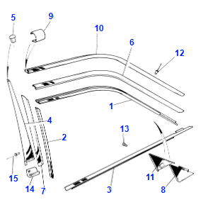 L/H Front Door Chrome Finisher - BAC1303