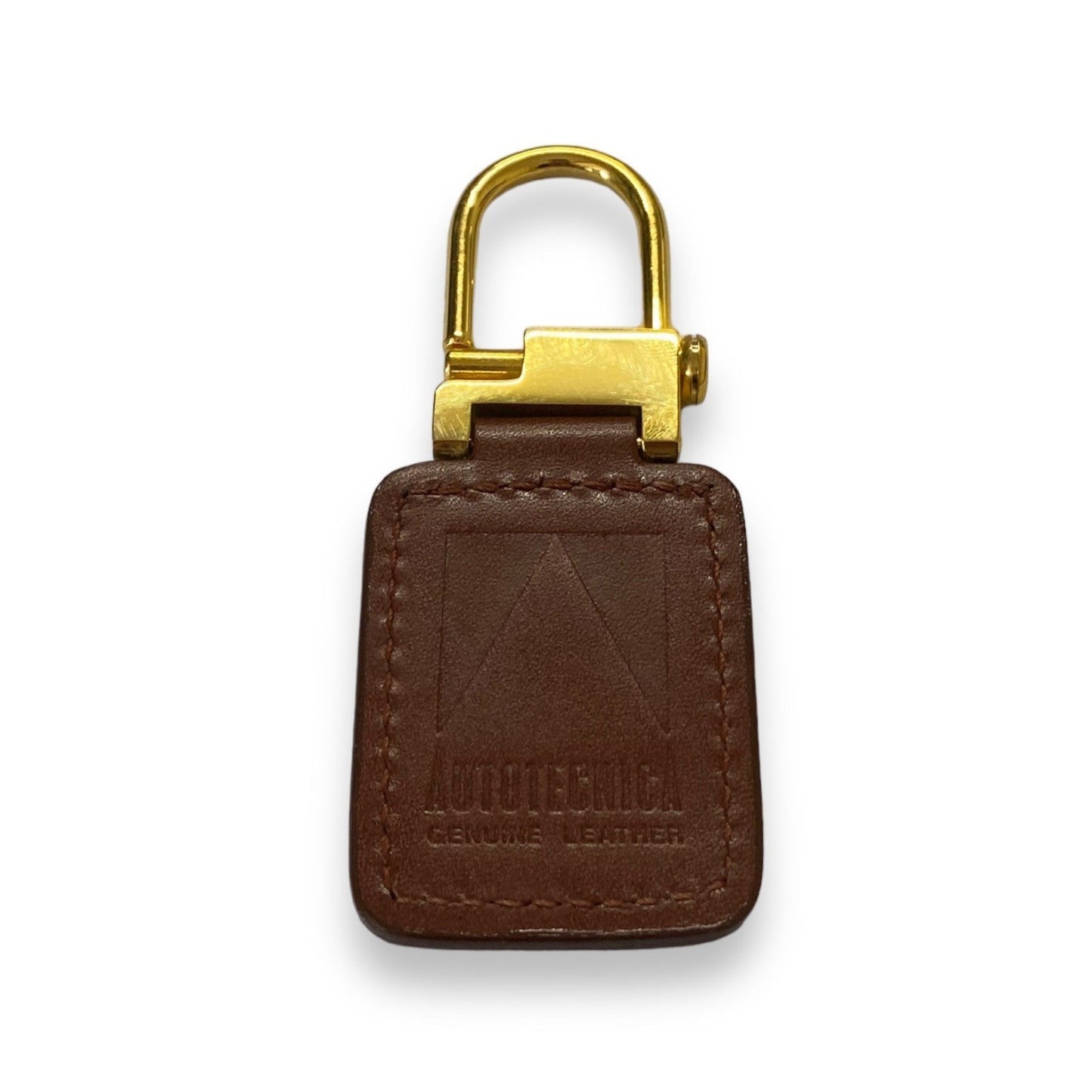Jaguar brown leather key chain